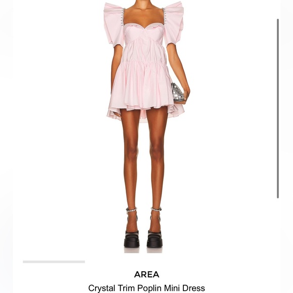 AREA Pink Ruffled Mini Skirt - Picture 1 of 2